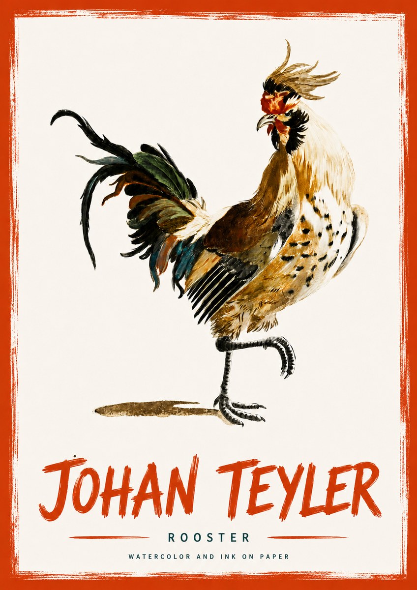 Johan Teyler Rooster No4 - Plakát