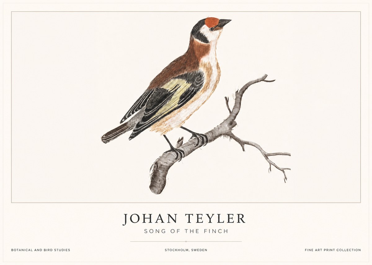 Johan Teyler Song of the Finch No1 - Plakát