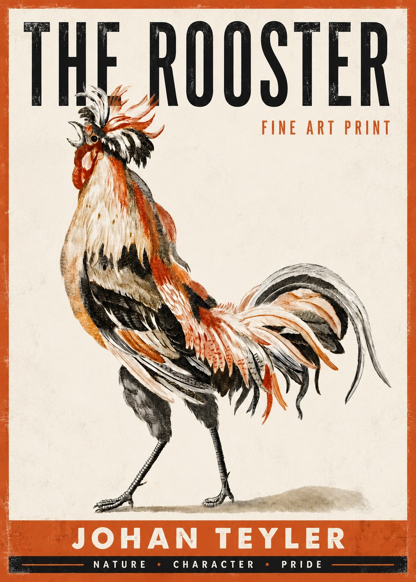 Johan Teyler The Rooster No4 - Plakát