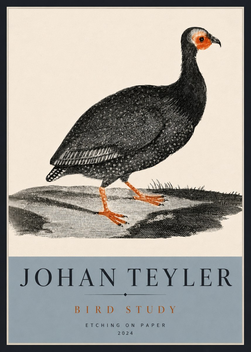 Johan Teyler Bird Study III No4 - Plakát