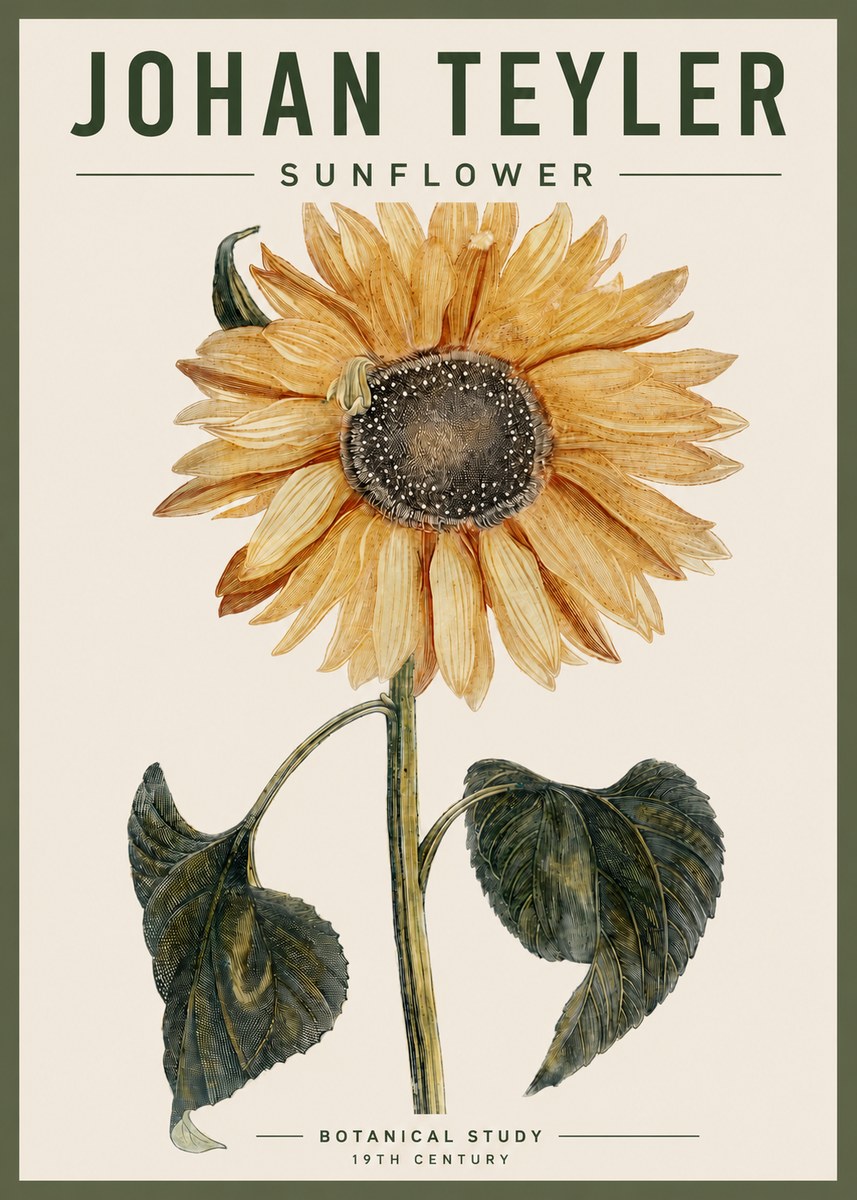 Johan Teyler Sunflower No3 - Plakát