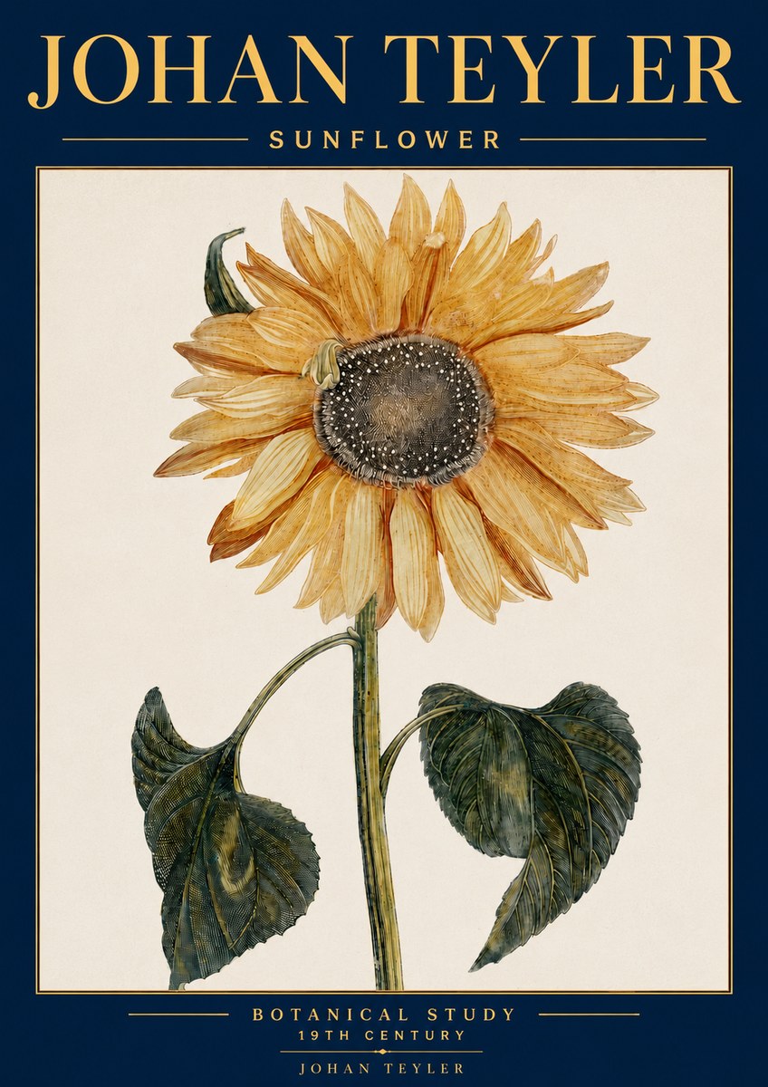 Johan Teyler Sunflower No4 - Plakát