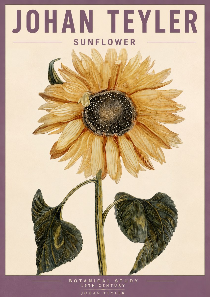 Johan Teyler Sunflower No5 - Plakát