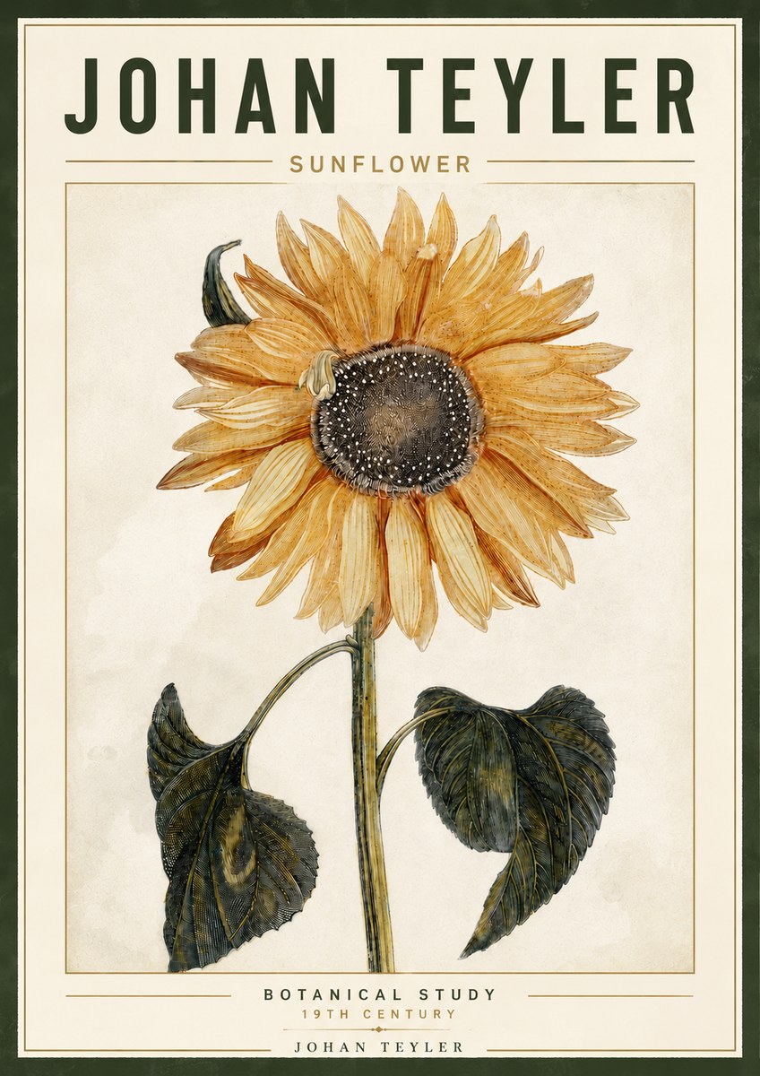 Johan Teyler Sunflower No6 - Plakát