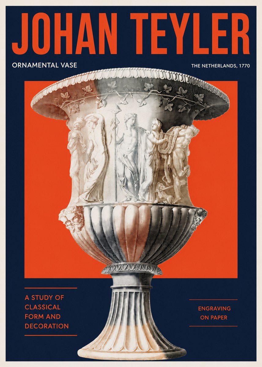 Johan Teyler Ornamental Vase I No2 - Plakát