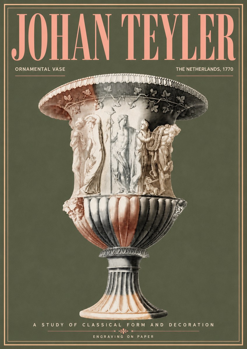 Johan Teyler Ornamental Vase I No6 - Plakát