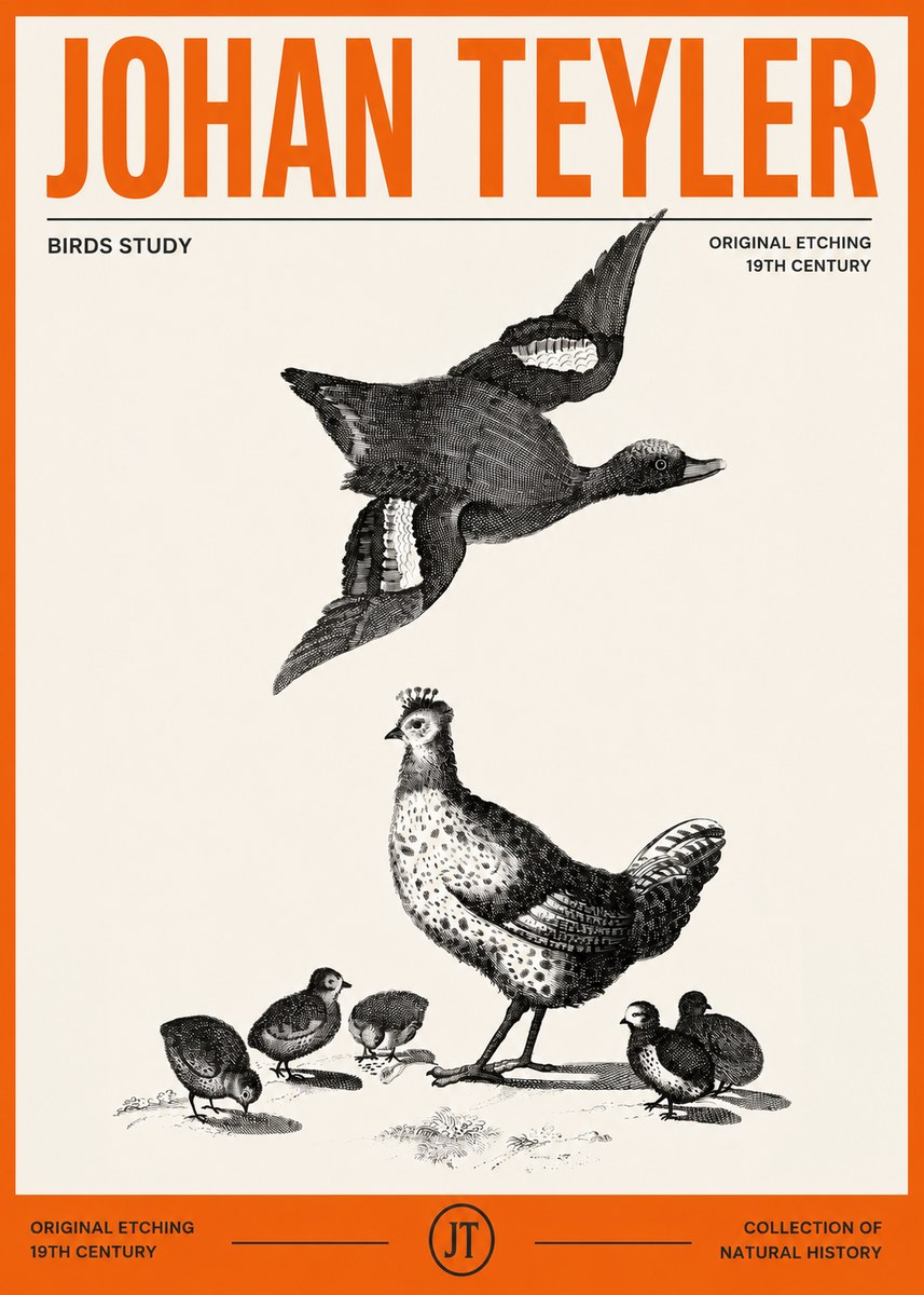 Johan Teyler Birds Study No2 - Plakát