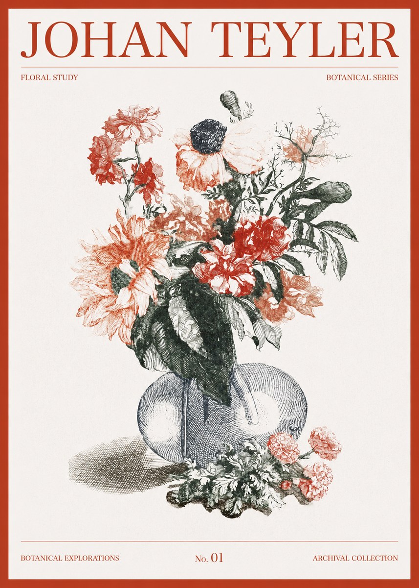 Johan Teyler Floral Study No1 - Plakát