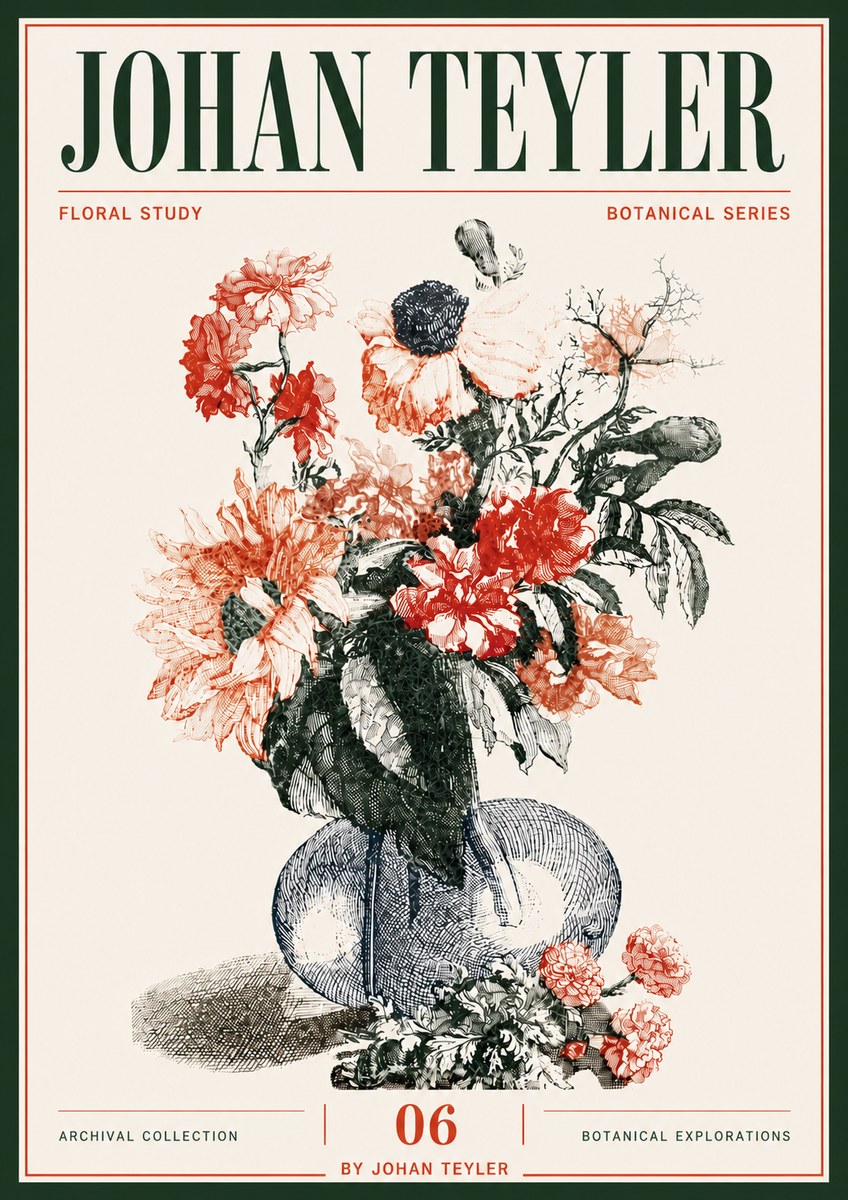 Johan Teyler Floral Study No6 - Plakát