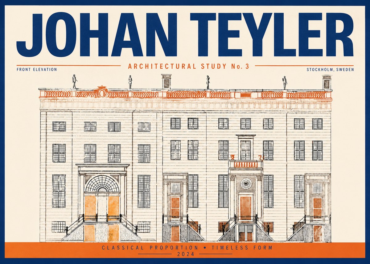 Johan Teyler Architectural Study VI No4 - Plakát