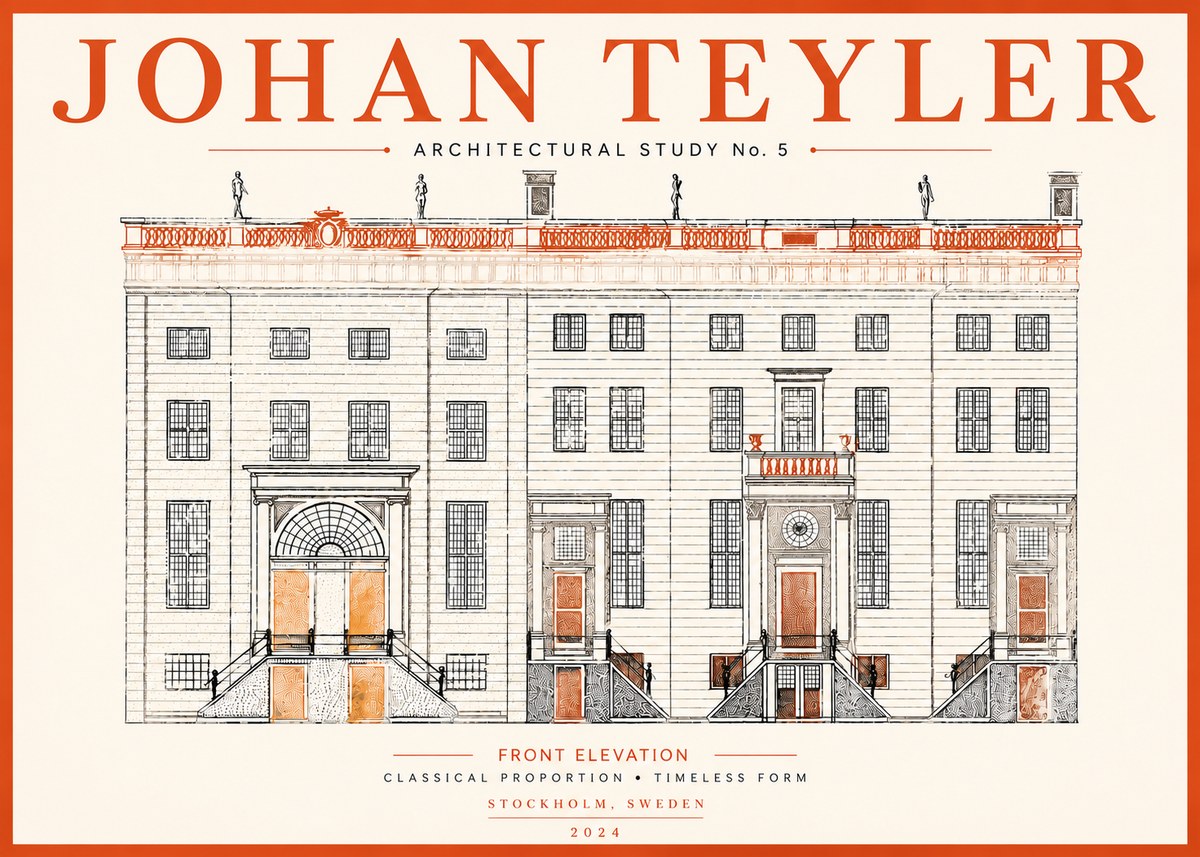 Johan Teyler Architectural Study VI No6 - Plakát