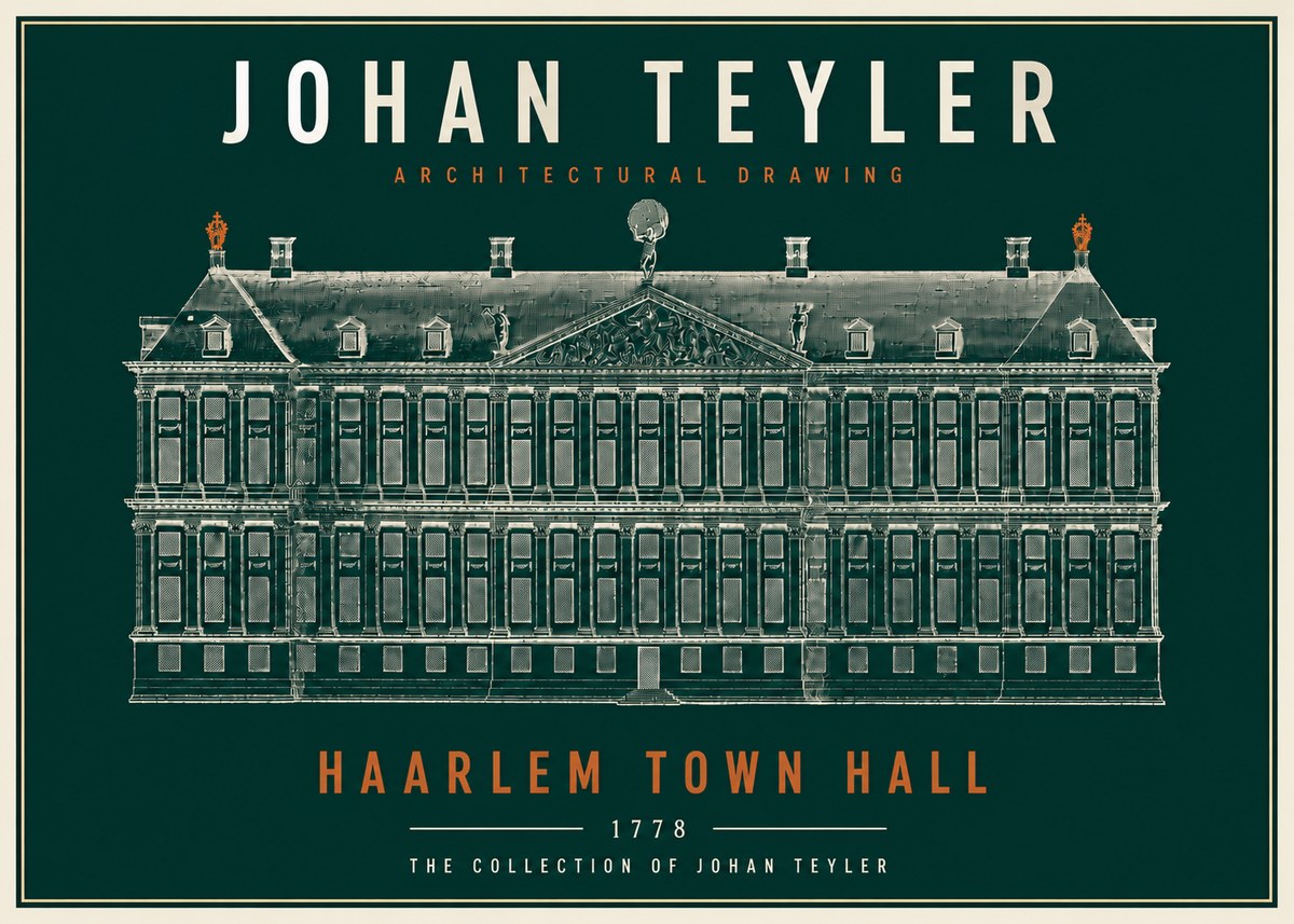 Johan Teyler Haarlem Town Hall - Elevation - 1778 No4 - Plakát
