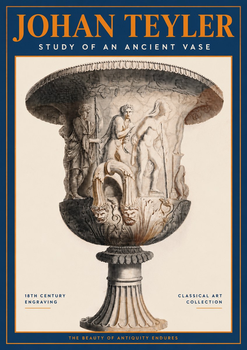 Johan Teyler Study of an Ancient Vase No2 - Plakát