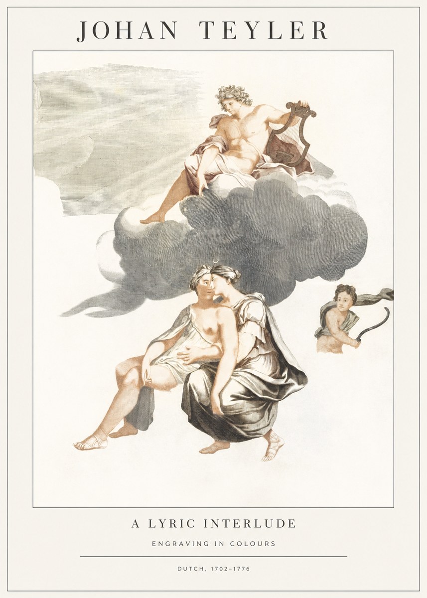 Johan Teyler Allegory of Music and Love No2 - Plakát