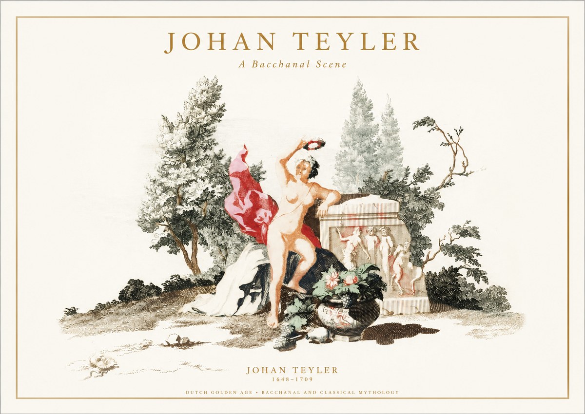 Johan Teyler A Bacchanal Scene No1 - Plakát