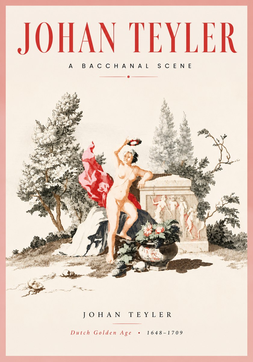 Johan Teyler A Bacchanal Scene No3 - Plakát