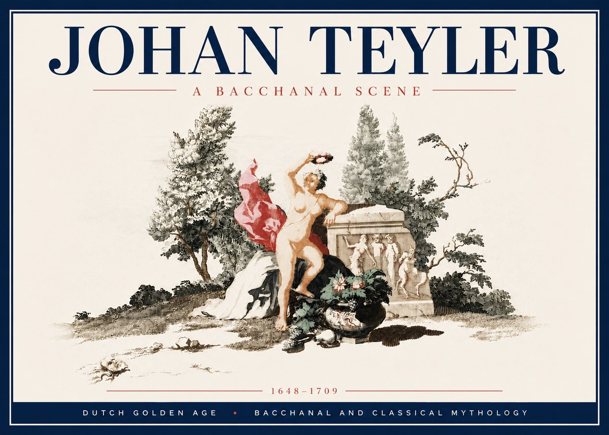 Johan Teyler A Bacchanal Scene No6 - Plakát