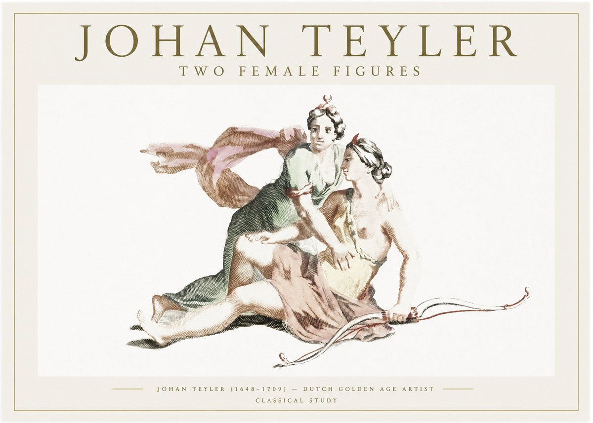 Johan Teyler Diana and Her Companion No6 - Plakát