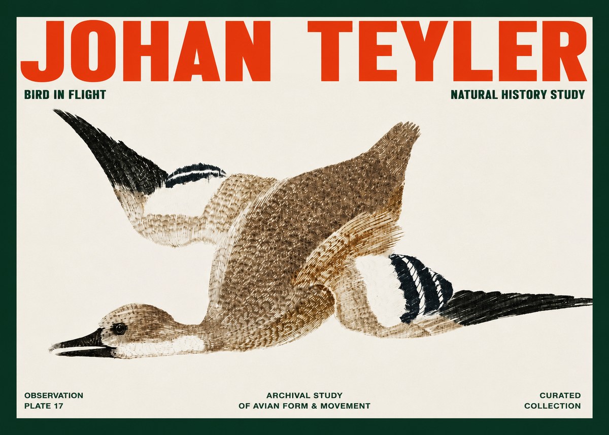 Johan Teyler Bird in Flight II No2 - Plakát