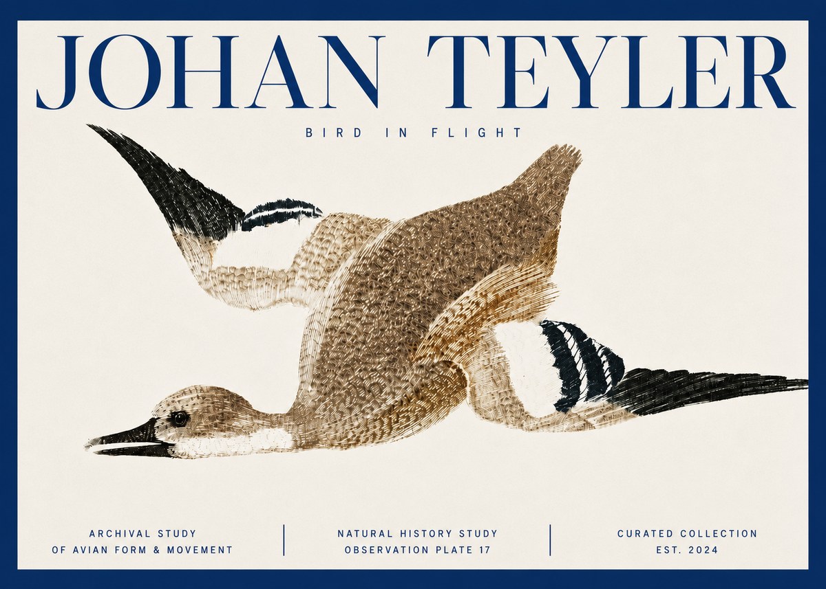 Johan Teyler Bird in Flight II No3 - Plakát