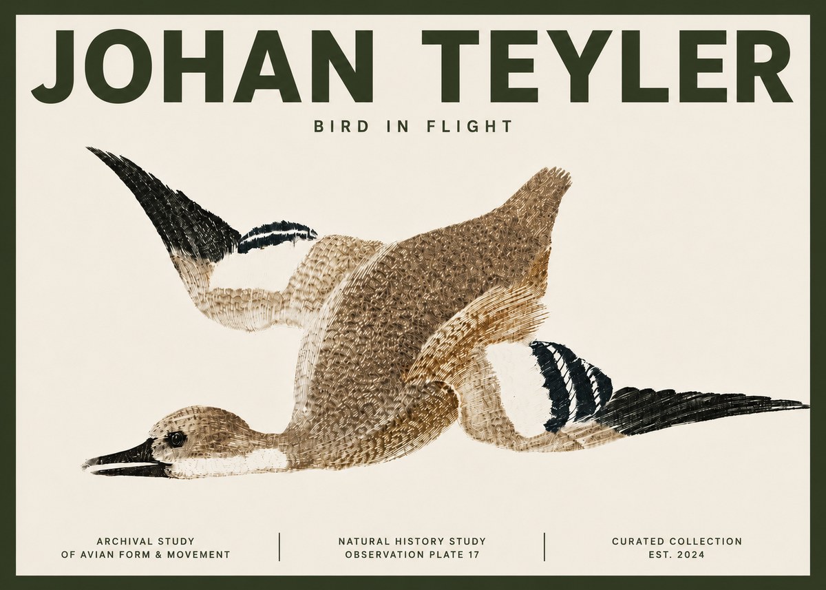 Johan Teyler Bird in Flight II No4 - Plakát