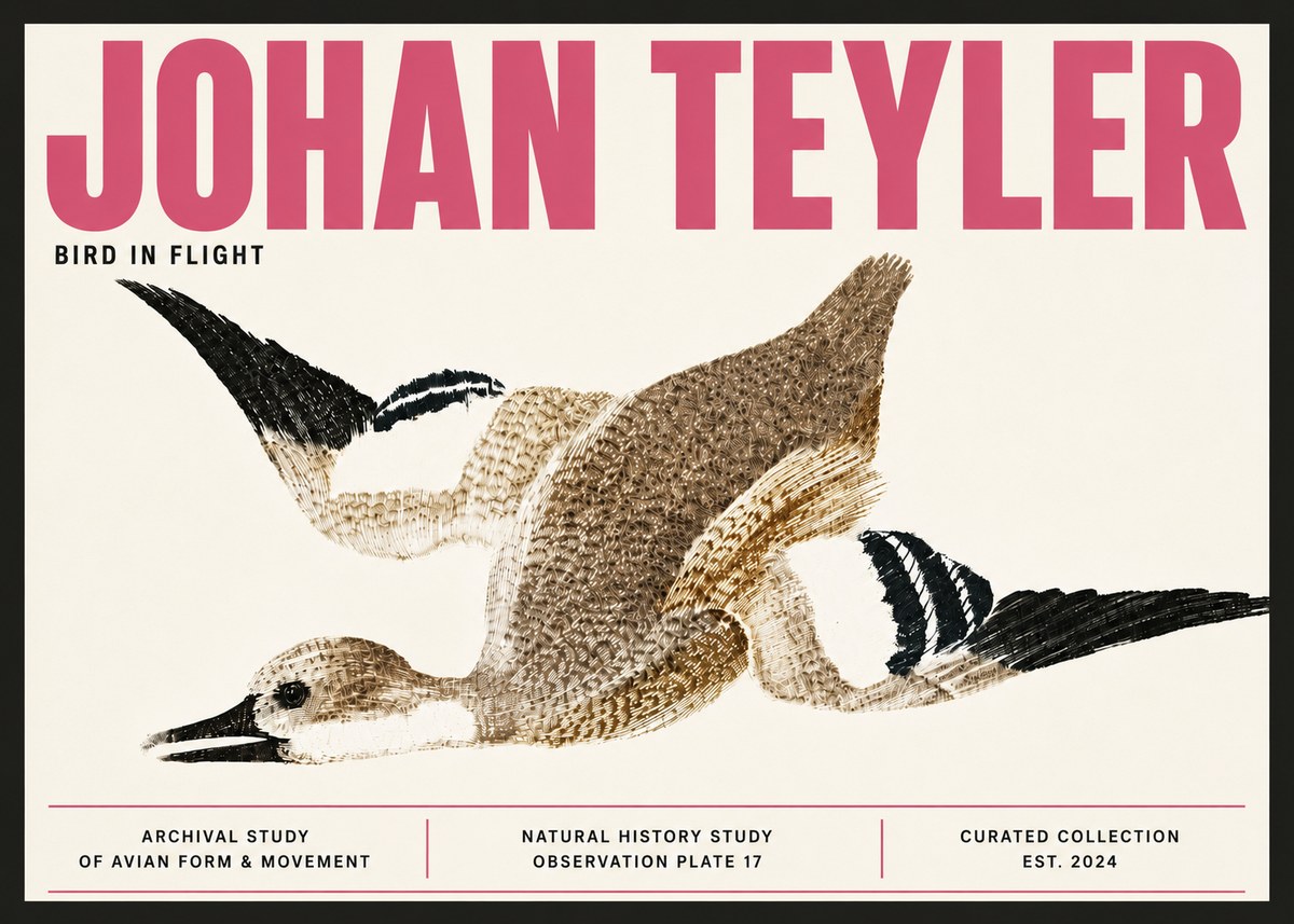 Johan Teyler Bird in Flight II No6 - Plakát