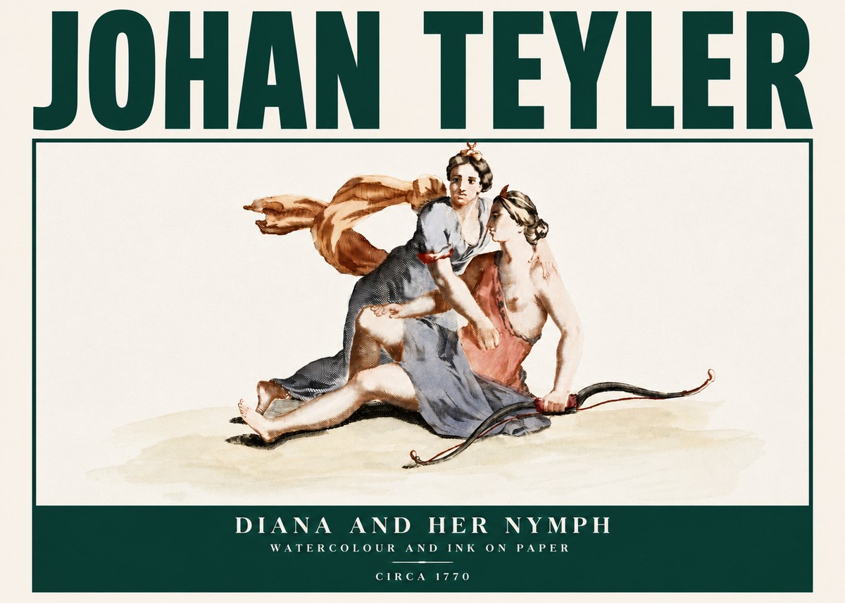 Johan Teyler Diana and Her Nymph No4 - Plakát