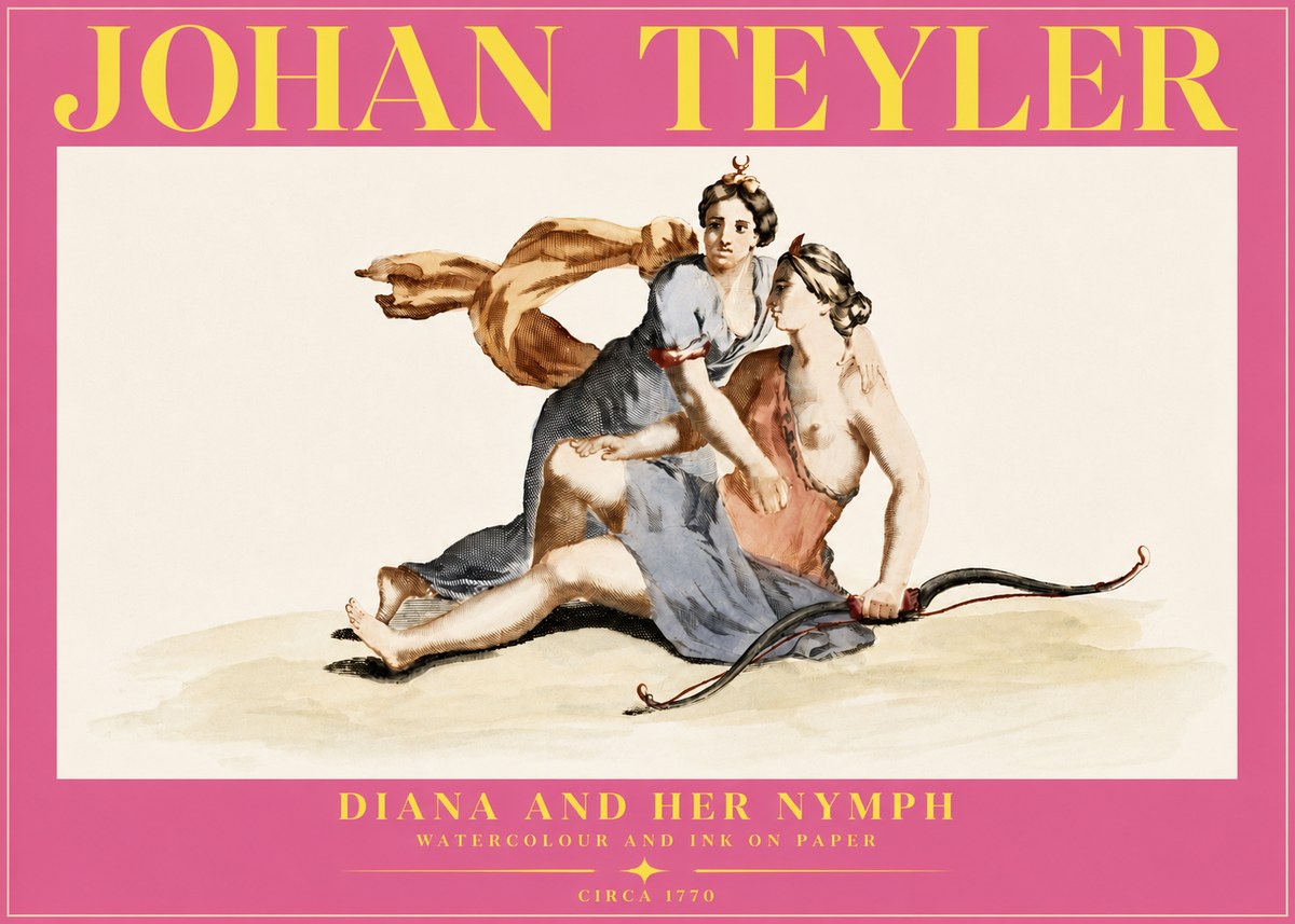 Johan Teyler Diana and Her Nymph No5 - Plakát