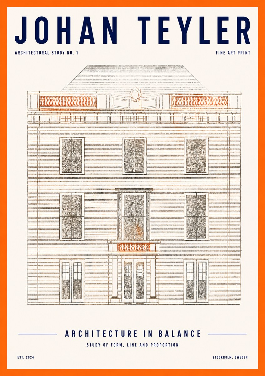 Johan Teyler Architectural Study No. 1 II No2 - Plakát