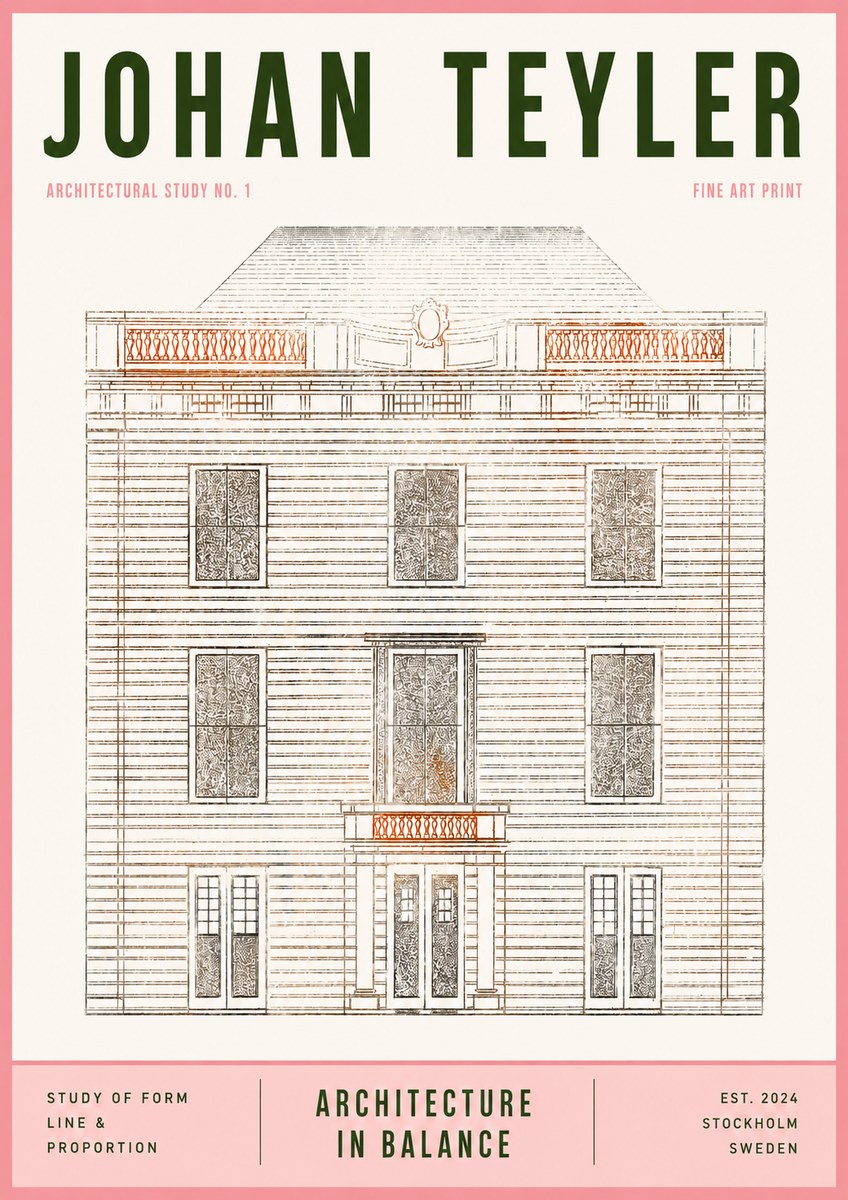 Johan Teyler Architectural Study No. 1 II No3 - Plakát