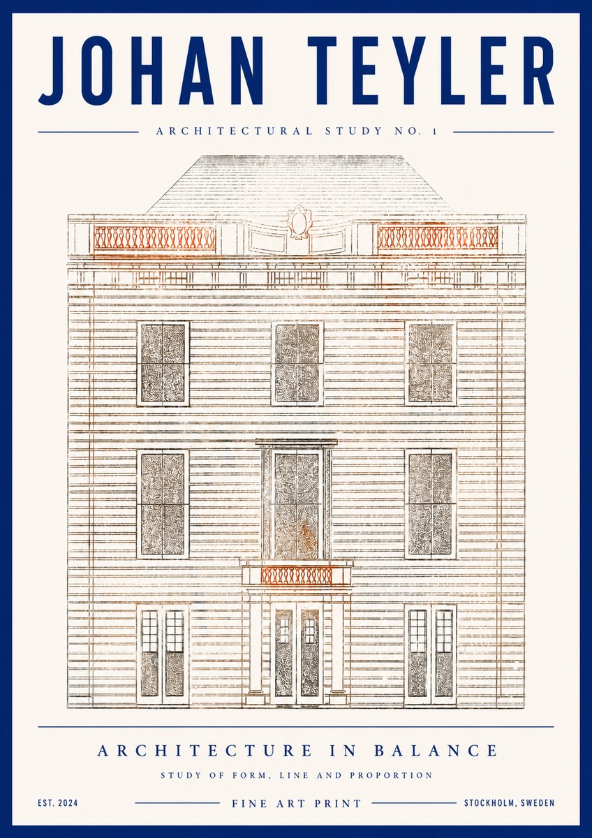 Johan Teyler Architectural Study No. 1 II No4 - Plakát