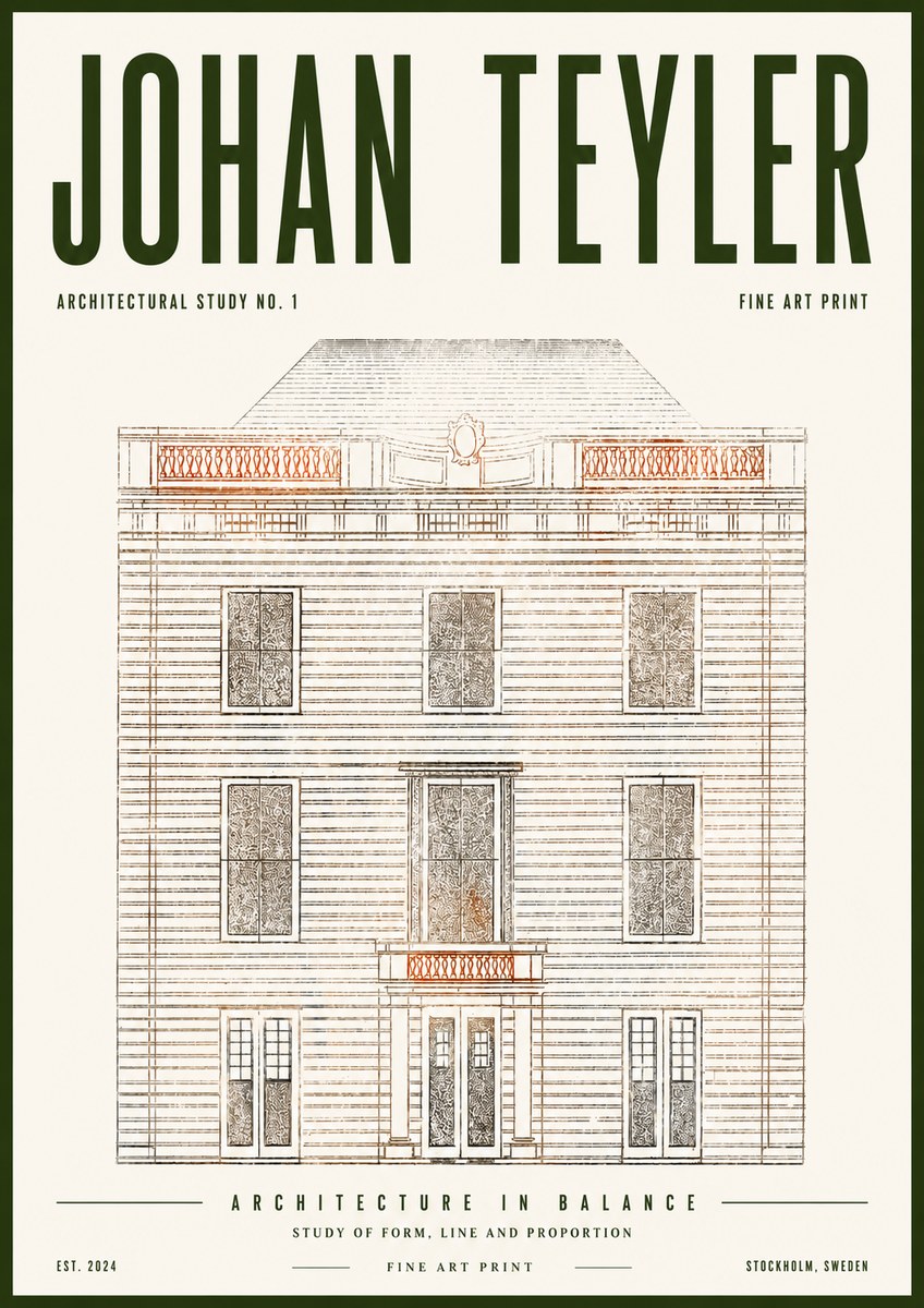 Johan Teyler Architectural Study No. 1 II No5 - Plakát