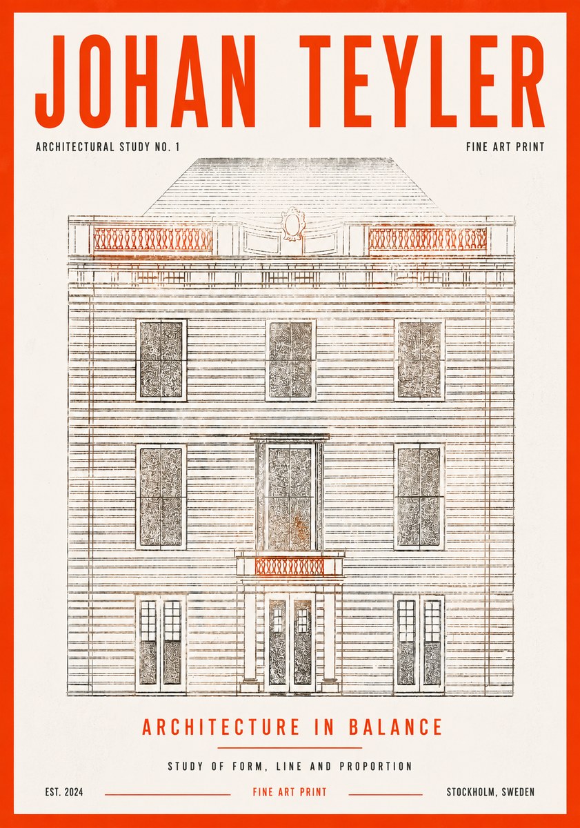 Johan Teyler Architectural Study No. 1 II No6 - Plakát