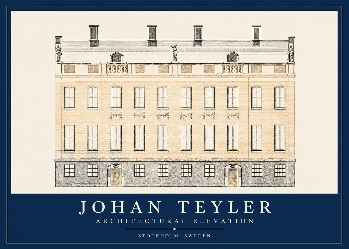Johan Teyler Architectural Elevation No2 - Plakát