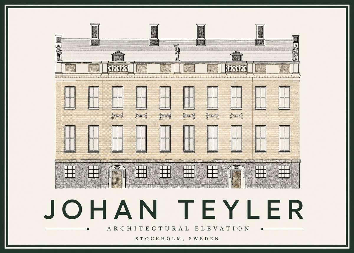 Johan Teyler Architectural Elevation No4 - Plakát