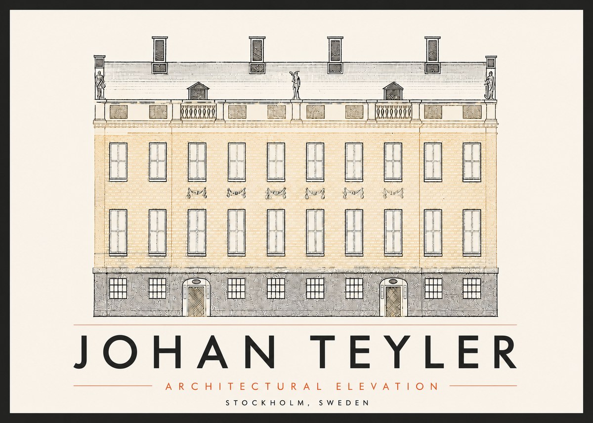 Johan Teyler Architectural Elevation No6 - Plakát
