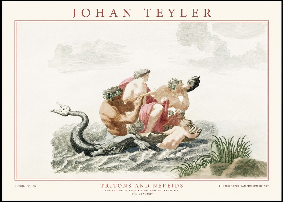 Johan Teyler Tritons and Nereids No1 - Plakát