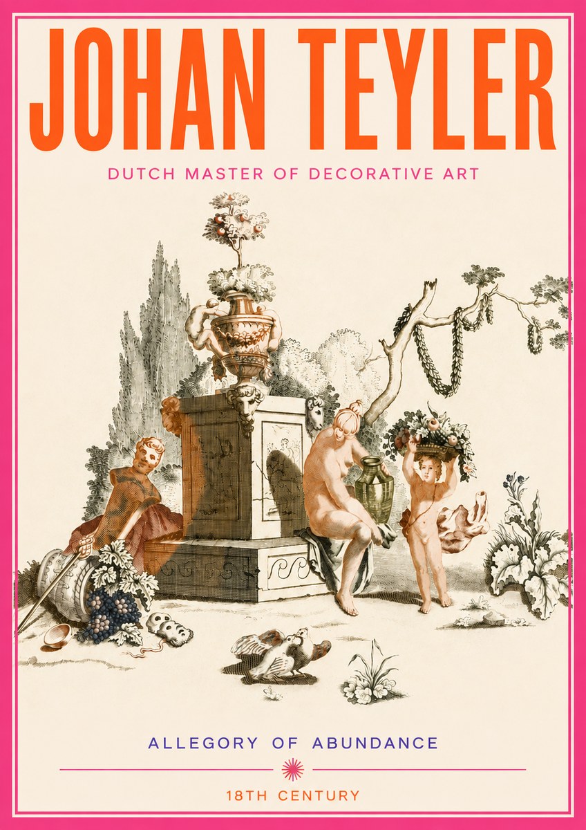Johan Teyler Allegory of Abundance No4 - Plakát