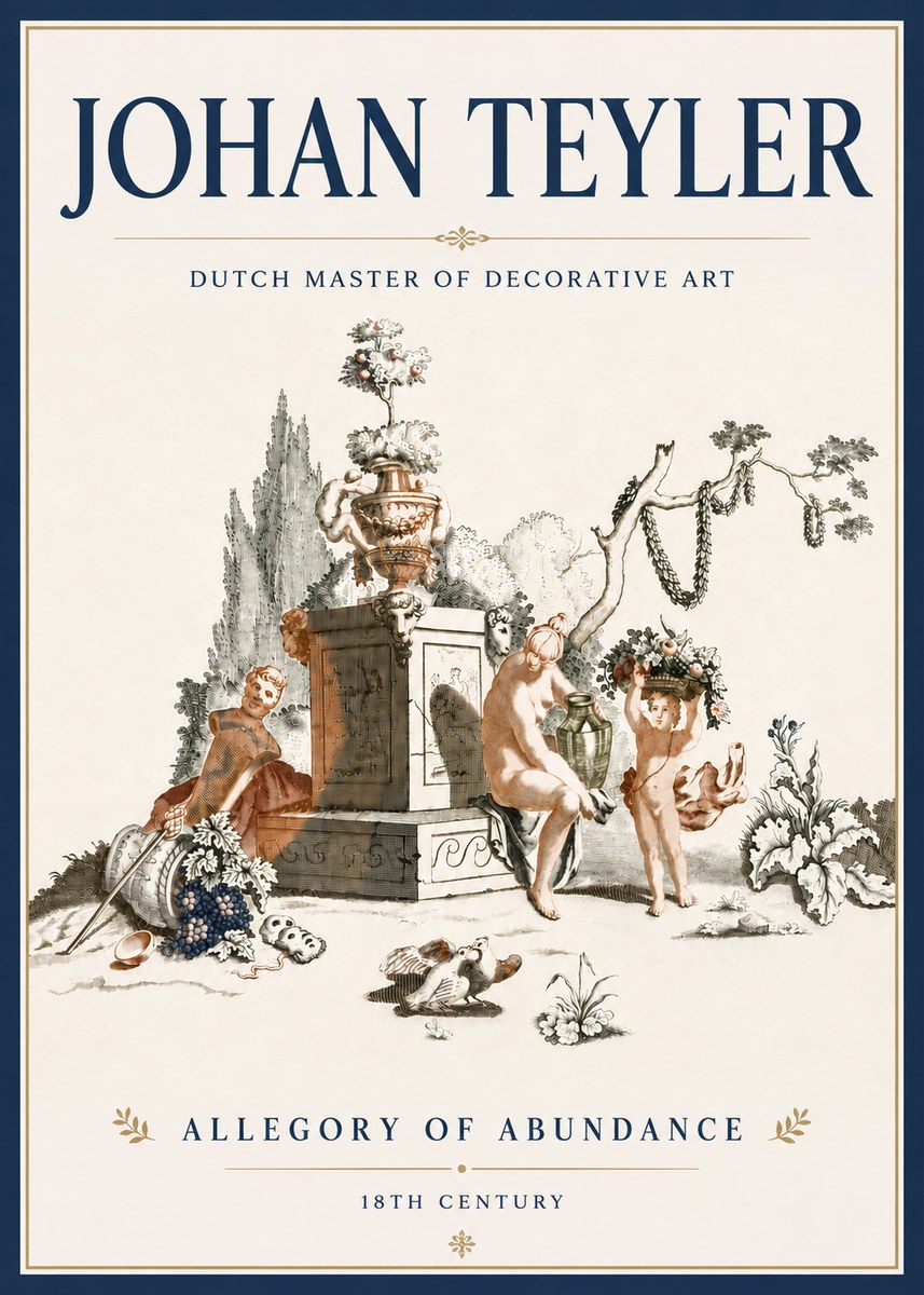Johan Teyler Allegory of Abundance No5 - Plakát