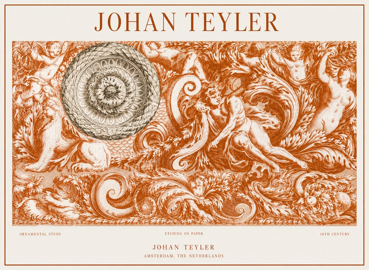 Johan Teyler Ornamental Study No1 - Plakát
