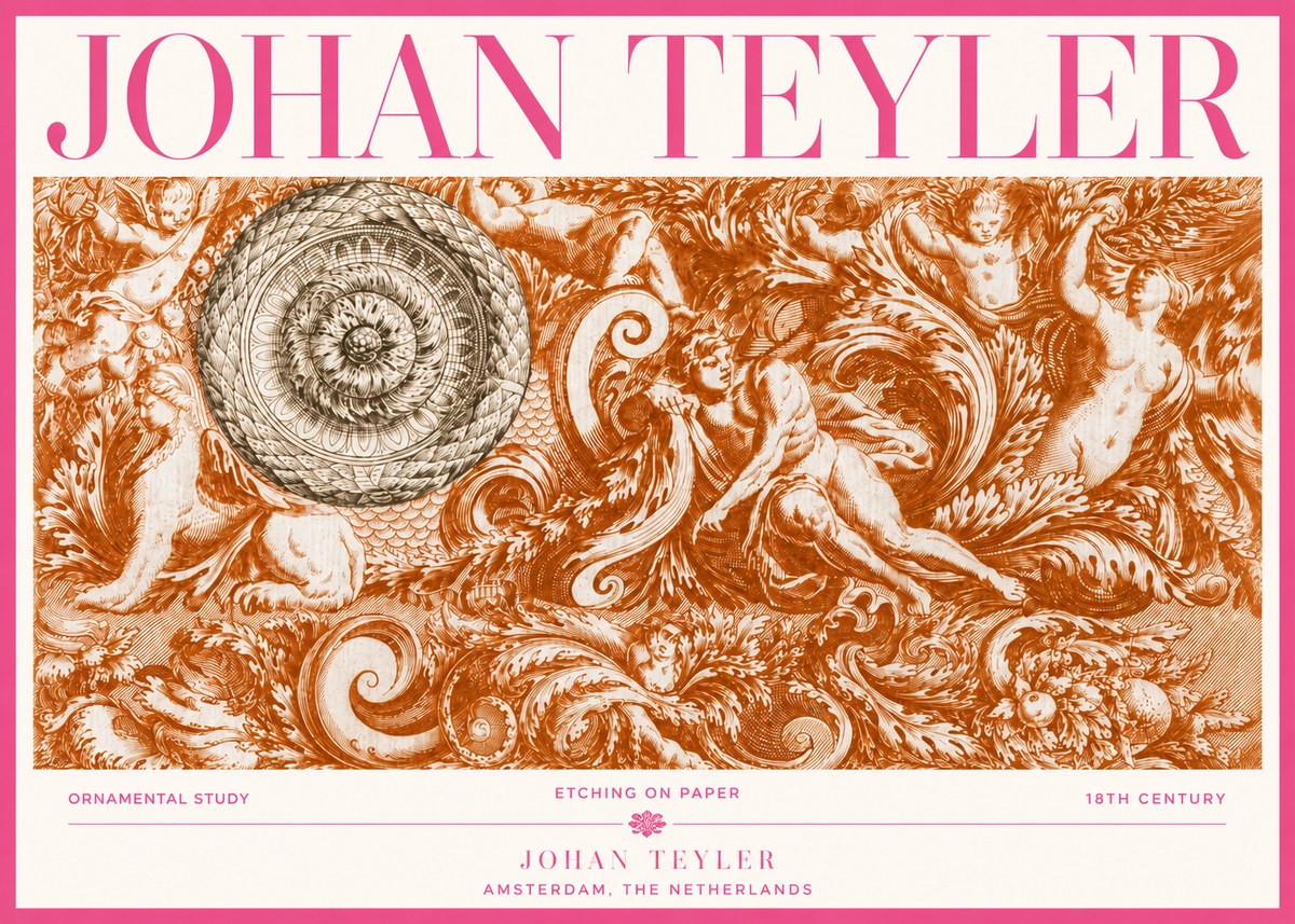 Johan Teyler Ornamental Study No3 - Plakát