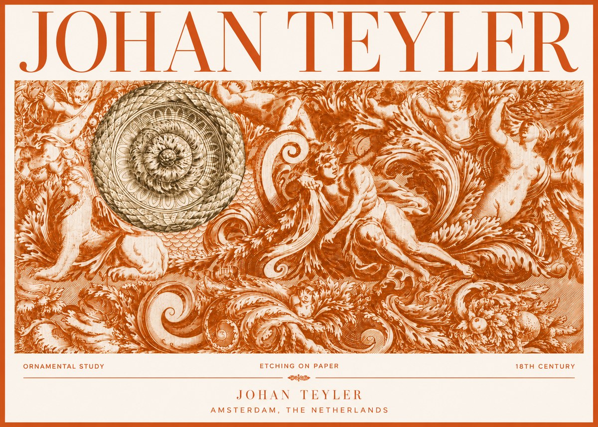 Johan Teyler Ornamental Study No4 - Plakát