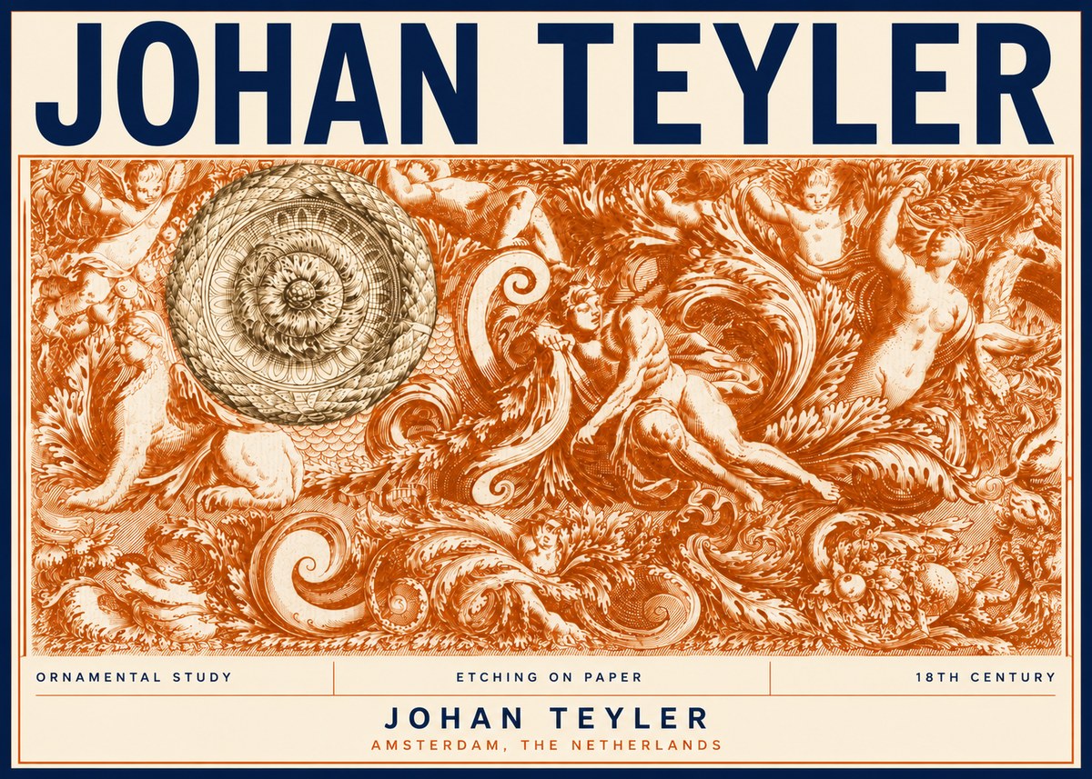 Johan Teyler Ornamental Study No5 - Plakát