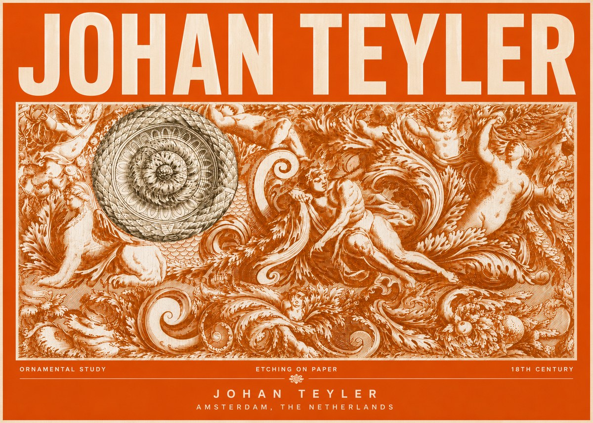 Johan Teyler Ornamental Study No6 - Plakát