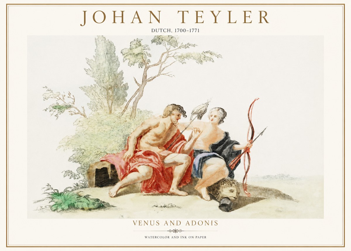 Johan Teyler Venus and Adonis No1 - Plakát