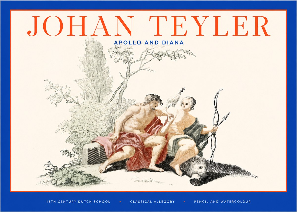 Johan Teyler Classical Study with Cupid and Symbols No6 - Plakát