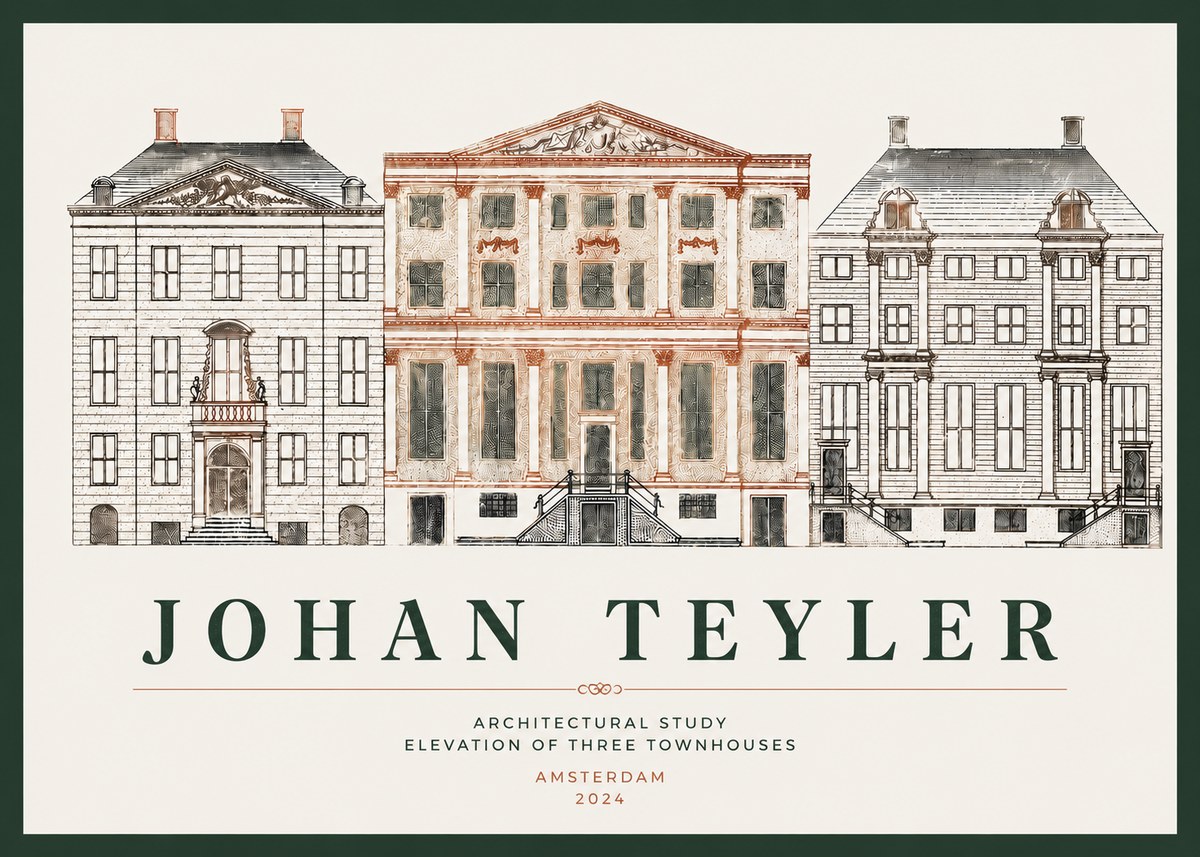 Johan Teyler Architectural Study IX No4 - Plakát