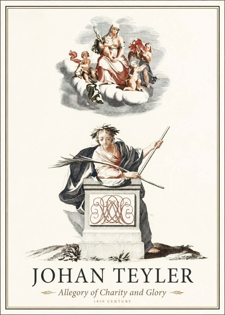 Johan Teyler Allegory of Charity and Glory No1 - Plakát