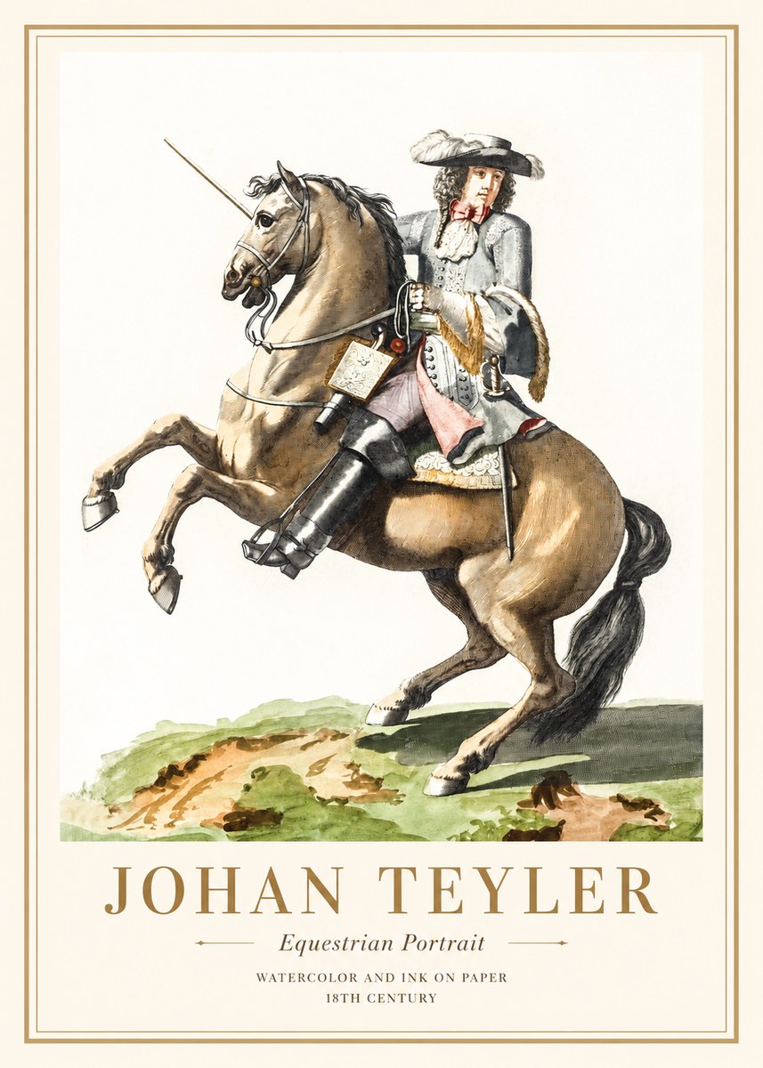 Johan Teyler Equestrian Portrait No1 - Plakát