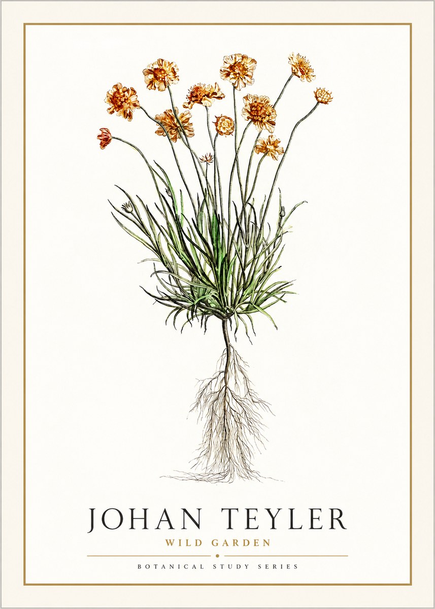 Johan Teyler Botanical Study No. 01 No6 - Plakát